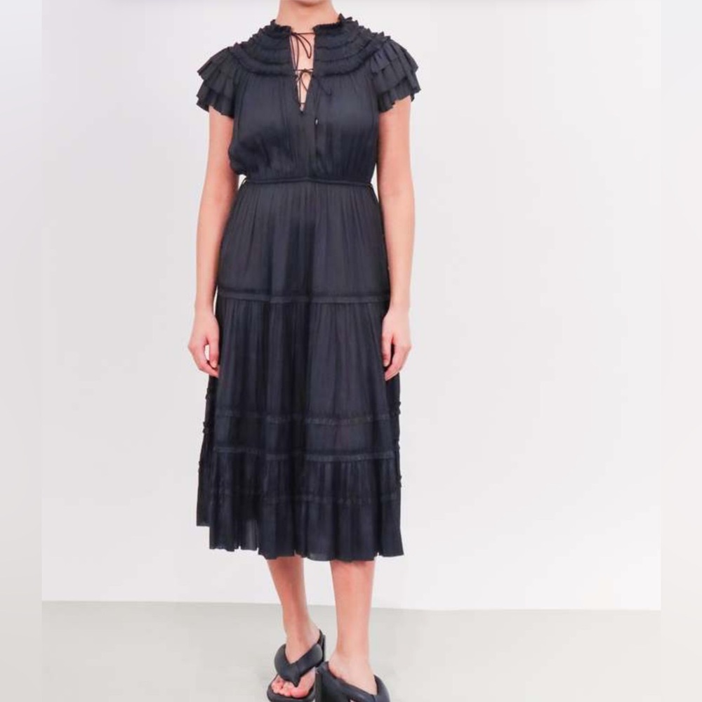 ULLA JOHNSON Isadora midi dress midnight Sz 4